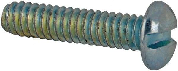 Value Collection - #3-48 UNC, 7/16" Length Under Head Slotted Drive Machine Screw - Pan Head, Grade J82 Steel, Zinc-Plated Finish, Without Washer - Exact Industrial Supply