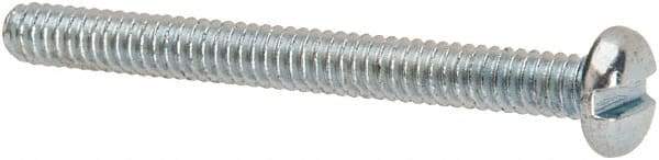 Value Collection - #3-48 UNC, 1" Length Under Head Slotted Drive Machine Screw - Pan Head, Grade J82 Steel, Zinc-Plated Finish, Without Washer - Exact Industrial Supply