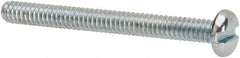 Value Collection - #3-48 UNC, 1" Length Under Head Slotted Drive Machine Screw - Pan Head, Grade J82 Steel, Zinc-Plated Finish, Without Washer - Exact Industrial Supply