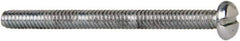 Value Collection - #4-40 UNC, 1-1/2" Length Under Head Slotted Drive Machine Screw - Pan Head, Grade J82 Steel, Zinc-Plated Finish, Without Washer - Exact Industrial Supply