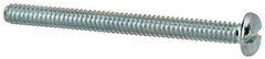 Value Collection - #10-24 UNC, 2-1/4" Length Under Head Slotted Drive Machine Screw - Pan Head, Grade J82 Steel, Zinc-Plated Finish, Without Washer - Exact Industrial Supply