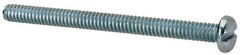 Value Collection - #10-24 UNC, 2-1/2" Length Under Head Slotted Drive Machine Screw - Pan Head, Grade J82 Steel, Zinc-Plated Finish, Without Washer - Exact Industrial Supply