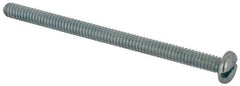 Value Collection - #10-24 UNC, 3" Length Under Head Slotted Drive Machine Screw - Pan Head, Grade J82 Steel, Zinc-Plated Finish, Without Washer - Exact Industrial Supply