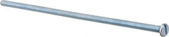 Value Collection - #10-24 UNC, 6" Length Under Head Slotted Drive Machine Screw - Pan Head, Grade J82 Steel, Zinc-Plated Finish, Without Washer - Exact Industrial Supply
