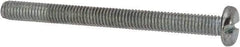 Value Collection - #10-32 UNF, 2-1/4" Length Under Head Slotted Drive Machine Screw - Pan Head, Grade J82 Steel, Zinc-Plated Finish, Without Washer - Exact Industrial Supply