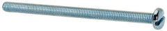 Value Collection - #10-32 UNF, 3" Length Under Head Slotted Drive Machine Screw - Pan Head, Grade J82 Steel, Zinc-Plated Finish, Without Washer - Exact Industrial Supply