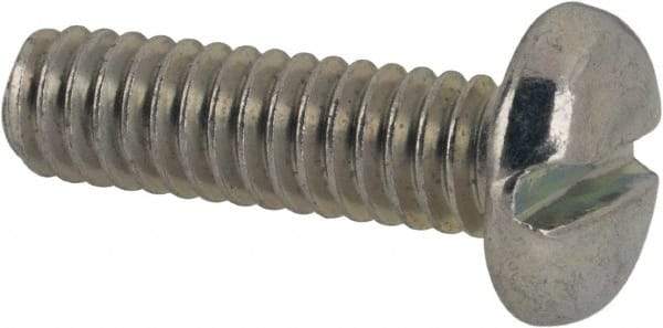 Value Collection - #12-24 UNC, 3/4" Length Under Head Slotted Drive Machine Screw - Pan Head, Grade J82 Steel, Zinc-Plated Finish, Without Washer - Exact Industrial Supply