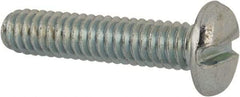 Value Collection - #12-24 UNC, 1" Length Under Head Slotted Drive Machine Screw - Pan Head, Grade J82 Steel, Zinc-Plated Finish, Without Washer - Exact Industrial Supply
