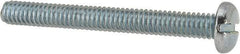 Value Collection - #12-24 UNC, 2" Length Under Head Slotted Drive Machine Screw - Pan Head, Grade J82 Steel, Zinc-Plated Finish, Without Washer - Exact Industrial Supply