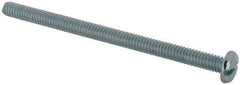 Value Collection - 1/4-20 UNC, 4" Length Under Head Slotted Drive Machine Screw - Pan Head, Grade J82 Steel, Zinc-Plated Finish, Without Washer - Exact Industrial Supply