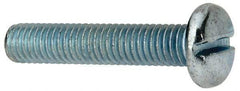 Value Collection - 3/8-16 UNC, 2" Length Under Head Slotted Drive Machine Screw - Pan Head, Grade J82 Steel, Zinc-Plated Finish, Without Washer - Exact Industrial Supply