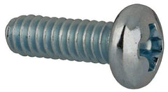 Value Collection - #3-48 UNC, 5/16" Length Under Head Phillips Drive Machine Screw - Pan Head, Grade J82 Steel, Zinc-Plated Finish, Without Washer - Exact Industrial Supply