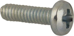 Value Collection - #3-48 UNC, 3/8" Length Under Head Phillips Drive Machine Screw - Pan Head, Grade J82 Steel, Zinc-Plated Finish, Without Washer - Exact Industrial Supply