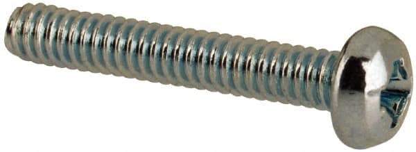 Value Collection - #3-48 UNC, 5/8" Length Under Head Phillips Drive Machine Screw - Pan Head, Grade J82 Steel, Zinc-Plated Finish, Without Washer - Exact Industrial Supply
