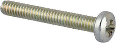Value Collection - #3-48 UNC, 3/4" Length Under Head Phillips Drive Machine Screw - Pan Head, Grade J82 Steel, Zinc-Plated Finish, Without Washer - Exact Industrial Supply