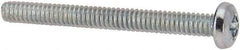 Value Collection - #3-48 UNC, 1" Length Under Head Phillips Drive Machine Screw - Pan Head, Grade J82 Steel, Zinc-Plated Finish, Without Washer - Exact Industrial Supply