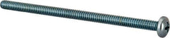 Value Collection - #10-24 UNC, 3-1/2" Length Under Head Phillips Drive Machine Screw - Pan Head, Grade J82 Steel, Zinc-Plated Finish, Without Washer - Exact Industrial Supply