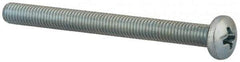 Value Collection - #10-32 UNF, 2-1/4" Length Under Head Phillips Drive Machine Screw - Pan Head, Grade J82 Steel, Zinc-Plated Finish, Without Washer - Exact Industrial Supply