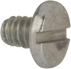 Value Collection - #2-56 UNC, 1/8" Length Under Head Slotted Drive Machine Screw - Binding Head, Grade J82 Steel, Zinc-Plated Finish, Without Washer - Exact Industrial Supply
