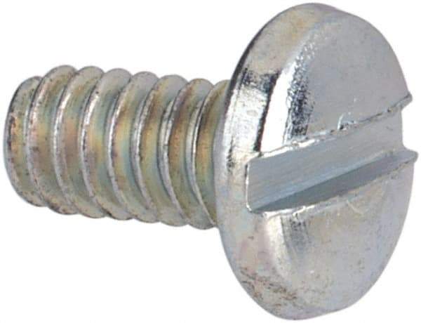 Value Collection - #2-56 UNC, 3/16" Length Under Head Slotted Drive Machine Screw - Binding Head, Grade J82 Steel, Zinc-Plated Finish, Without Washer - Exact Industrial Supply