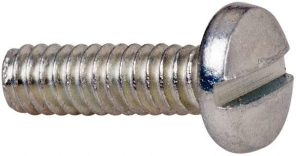 Value Collection - #2-56 UNC, 5/16" Length Under Head Slotted Drive Machine Screw - Binding Head, Grade J82 Steel, Zinc-Plated Finish, Without Washer - Exact Industrial Supply