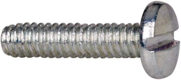Value Collection - #2-56 UNC, 3/8" Length Under Head Slotted Drive Machine Screw - Binding Head, Grade J82 Steel, Zinc-Plated Finish, Without Washer - Exact Industrial Supply