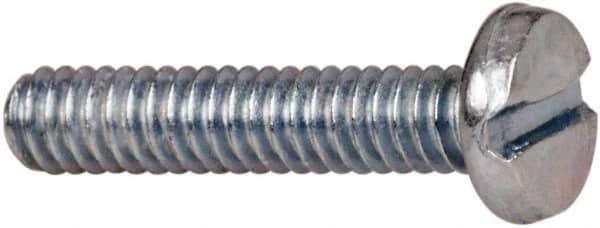 Value Collection - #2-56 UNC, 7/16" Length Under Head Slotted Drive Machine Screw - Binding Head, Grade J82 Steel, Zinc-Plated Finish, Without Washer - Exact Industrial Supply