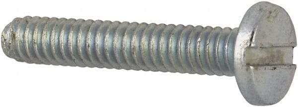 Value Collection - #2-56 UNC, 1/2" Length Under Head Slotted Drive Machine Screw - Binding Head, Grade J82 Steel, Zinc-Plated Finish, Without Washer - Exact Industrial Supply