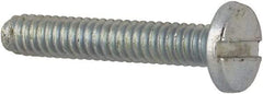 Value Collection - #2-56 UNC, 1/2" Length Under Head Slotted Drive Machine Screw - Binding Head, Grade J82 Steel, Zinc-Plated Finish, Without Washer - Exact Industrial Supply