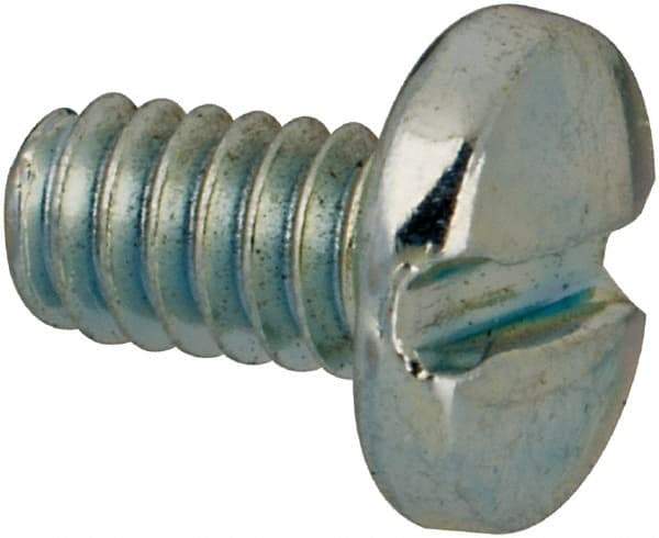 Value Collection - #3-48 UNC, 3/16" Length Under Head Slotted Drive Machine Screw - Binding Head, Grade J82 Steel, Zinc-Plated Finish, Without Washer - Exact Industrial Supply