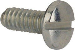 Value Collection - #3-48 UNC, 1/4" Length Under Head Slotted Drive Machine Screw - Binding Head, Grade J82 Steel, Zinc-Plated Finish, Without Washer - Exact Industrial Supply