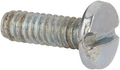 Value Collection - #3-48 UNC, 5/16" Length Under Head Slotted Drive Machine Screw - Binding Head, Grade J82 Steel, Zinc-Plated Finish, Without Washer - Exact Industrial Supply