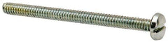 Value Collection - #4-40 UNC, 1-1/2" Length Under Head Slotted Drive Machine Screw - Binding Head, Grade J82 Steel, Zinc-Plated Finish, Without Washer - Exact Industrial Supply