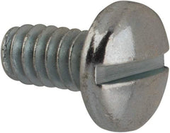 Value Collection - #10-24 UNC, 3/8" Length Under Head Slotted Drive Machine Screw - Binding Head, Grade J82 Steel, Zinc-Plated Finish, Without Washer - Exact Industrial Supply