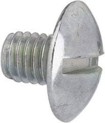 Value Collection - #10-32 UNF, 1/4" Length Under Head Slotted Drive Machine Screw - Truss Head, Grade J82 Steel, Zinc-Plated Finish, Without Washer - Exact Industrial Supply