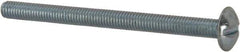 Value Collection - #10-32 UNF, 2-1/2" Length Under Head Slotted Drive Machine Screw - Truss Head, Grade J82 Steel, Zinc-Plated Finish, Without Washer - Exact Industrial Supply