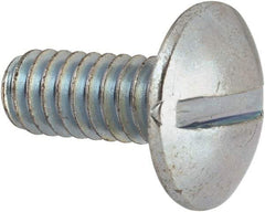 Value Collection - #12-24 UNC, 1/2" Length Under Head Slotted Drive Machine Screw - Truss Head, Grade J82 Steel, Zinc-Plated Finish, Without Washer - Exact Industrial Supply