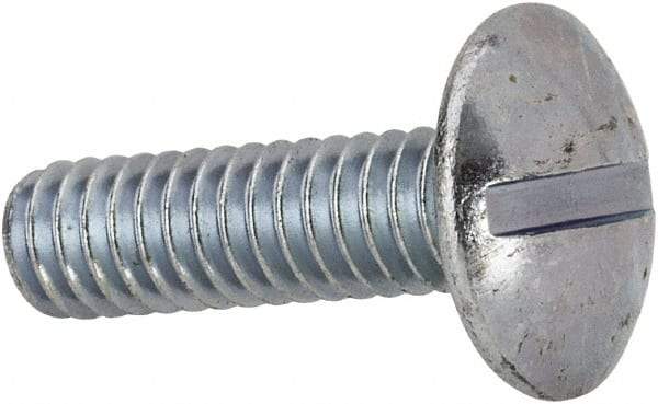 Value Collection - #12-24 UNC, 3/4" Length Under Head Slotted Drive Machine Screw - Truss Head, Grade J82 Steel, Zinc-Plated Finish, Without Washer - Exact Industrial Supply