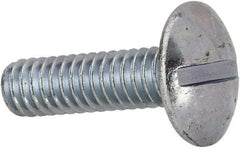 Value Collection - #12-24 UNC, 3/4" Length Under Head Slotted Drive Machine Screw - Truss Head, Grade J82 Steel, Zinc-Plated Finish, Without Washer - Exact Industrial Supply