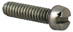 Value Collection - #3-48 UNC, 3/8" Length Under Head Slotted Drive Machine Screw - Fillister Head, Grade J82 Steel, Zinc-Plated Finish, Without Washer - Exact Industrial Supply