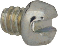 Value Collection - #5-40 UNC, 1/8" Length Under Head Slotted Drive Machine Screw - Fillister Head, Grade J82 Steel, Zinc-Plated Finish, Without Washer - Exact Industrial Supply