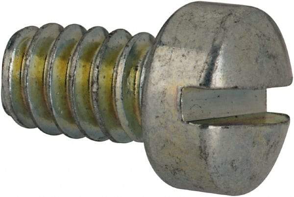 Value Collection - #10-24 UNC, 5/16" Length Under Head Slotted Drive Machine Screw - Fillister Head, Grade J82 Steel, Zinc-Plated Finish, Without Washer - Exact Industrial Supply