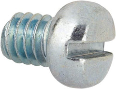 Value Collection - #12-24 UNC, 1/4" Length Under Head Slotted Drive Machine Screw - Fillister Head, Grade J82 Steel, Zinc-Plated Finish, Without Washer - Exact Industrial Supply