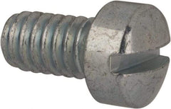 Value Collection - #12-24 UNC, 3/8" Length Under Head Slotted Drive Machine Screw - Fillister Head, Grade J82 Steel, Zinc-Plated Finish, Without Washer - Exact Industrial Supply