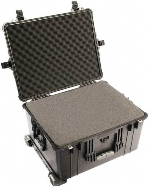 Pelican Products, Inc. - 19-37/64" Wide x 13-29/32" High, Clamshell Hard Case - Black, Polypropylene - Exact Industrial Supply