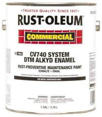 Rust-Oleum - 1 Gal Flat Red Alkyd Primer - 325 to 650 Sq Ft Coverage, Quick Drying, Interior/Exterior - Exact Industrial Supply