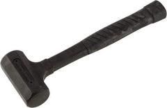 Paramount - 27 oz Head 1-3/4" Face Diam Rubber Dead Blow Hammer - 12-3/4" OAL, Rubber-Covered Steel Handle - Exact Industrial Supply
