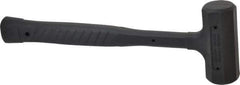Paramount - 14 oz Head 1-1/8" Face Diam Rubber Dead Blow Hammer - 10-1/4" OAL, Rubber-Covered Steel Handle - Exact Industrial Supply