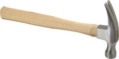 Paramount - 1 Lb Head, Straight Framing Hammer - 13" OAL, Wood Handle - Exact Industrial Supply
