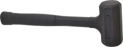 Paramount - 37 oz Head 1-3/4" Face Diam Rubber Dead Blow Hammer - 13-3/4" OAL, Rubber-Covered Steel Handle - Exact Industrial Supply